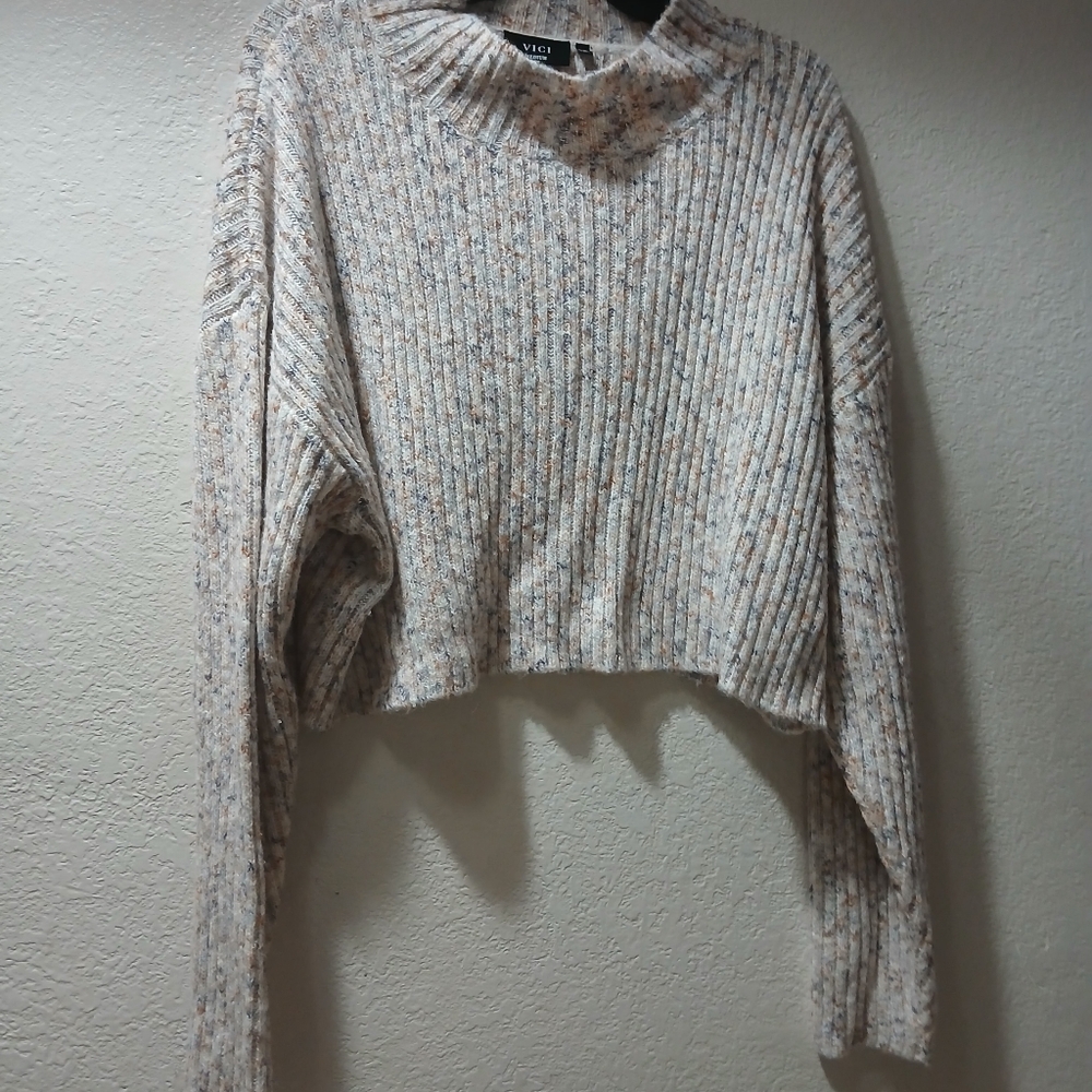Vici Multicolor Ribbed Women's Sweater